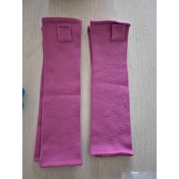 Collection XIIX Ltd Vintage Fingerless Gloves Knit x2 Pink One Size - Picture 3 of 4